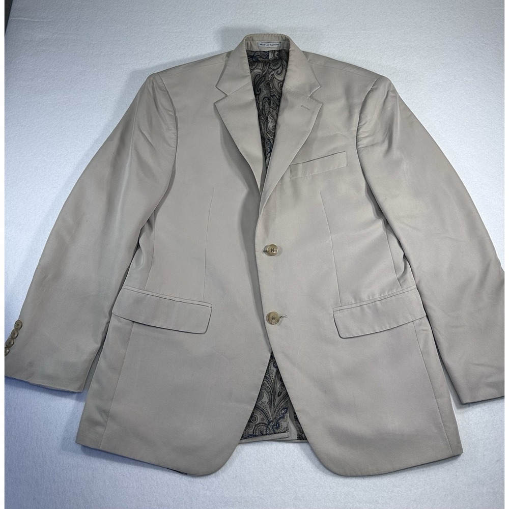 Lauren Ralph Lauren Tan Blazer 38S Men's Modal Blend Paisley Lining Sport Coat